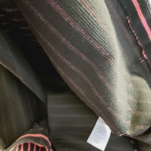 Talbots | Pink and Black Striped Fit & Flare Dress (Size 14W Petite) - Picture 6 of 8